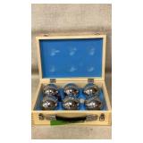 Vintage deluxe bocce ball set