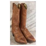 Vintage Dan Post Brown Leather Boots Size Menï¿½s 9