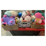 3 Boxes of Stuffed Animals