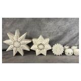 Crate & Barrel LED Ceramic Snowflakes, Crate &