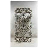 decorative wrought iron wall candle stand