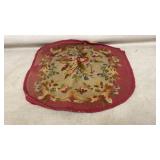 Antique hand embroidered chair cover