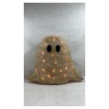 lighted sisal ghost decoration features a