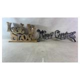 (2) decorative Christmas signs