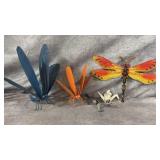 Welded Metal Dragonfly Sculptures, Scrap Metal