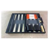 CHH black & white travel backgammon set