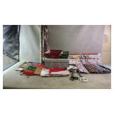 Assortment of Christmas wrapping materials