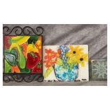 Signed Counterart Glass Cutting Board, "Solar