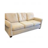Clean Modern Beige Upholstered Sofa