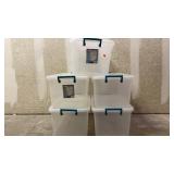 5 Lidded Handled Storage Containers
