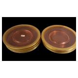 Vintage Tiffin Pink Depression Glass Salad Plates
