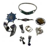 Assorted vintage Sterling silver ladies jewelry
