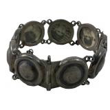 Vintage Sterling Portrait Panel Bracelet