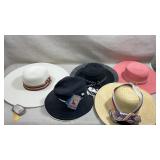Group of ladies stylish wide-brimmed and floppy