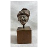 Vtg traditional terracotta/ceramic sculptural head