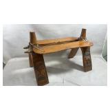 vintage carved wooden Egyptian camel saddle s