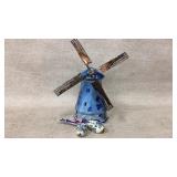 Delft Blue hand-painted WINDMILL, Clogs