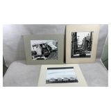 3 Vintage PHOTOS B&W Matted