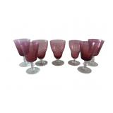 Cranberry Glass Dessert Cups
