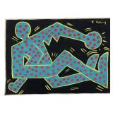 Attributed Keith Haring Mixed Media On Paper