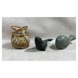 vintage Chinese yellow-ground Famille Rose