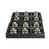 (12) Vintage Godinger Acorn Name Place Holder