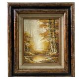 Signed Schiller Landscape Oil On Canvas