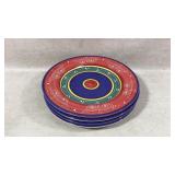 Pier 1 Set of 6 Handpainted 11" Plates