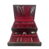 Rogers Stainless Flatware in Wooden Case