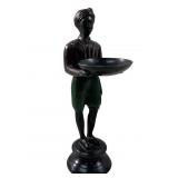 Vintage cold-painted Blackamoor bronze servant