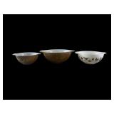 (3) Pyrex "Early American" Cinderella nesting
