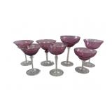 Vintage Cranberry Glass Stemware