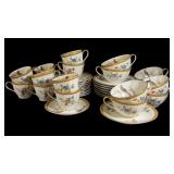 Haviland Eden Fine Porcelain Teacups & Saucers