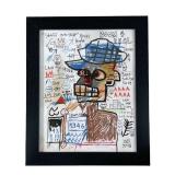 Attributed Jean Michael basquiat "Law N Order"