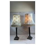 Antique hinks & sons fluted column table lamp