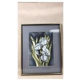 Signed watercolor wall art