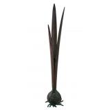 Carnevale brass sprouting onion bud vase sculpture