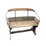 Antique Rustic Wooden and Iron Bench