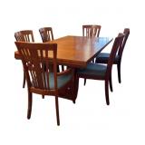 Stickley Cherry Dining Set with Six Chairs