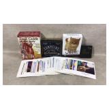 Variety of cards and earrings