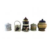 Porcelain Canisters, Lighthouse