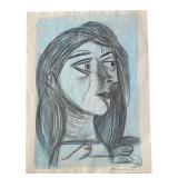 Signed After Pablo Picasso Portrait of Françoise