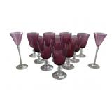 Cranberry Stemware