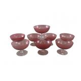 Vintage Cranberry Glass Sorbet Cups