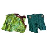 Turquoise HAREM Pants, Wrap Skirt