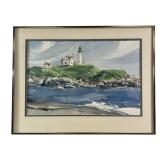 J. Warner watercolor painting