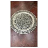 Large Persian Ghalamzani Engraved Metal Wall