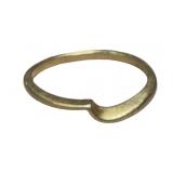 14K Yellow Gold Wedding Band Minimalist Wave