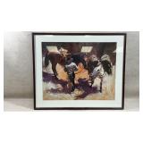 framed western artwork print by renowned artist