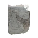 Lg Etched Glass Nude Wall Art Artist unknown